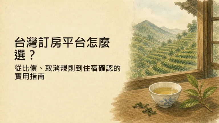 台灣訂房平台怎麼選？從比價、取消規則到住宿確認的實用指南 圖片 1