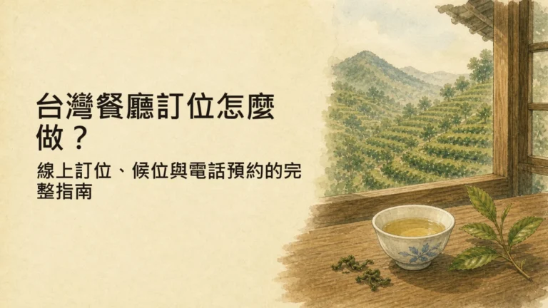 台灣餐廳訂位怎麼做？線上訂位、候位與電話預約的完整指南 圖片 1